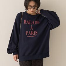 裏毛ロゴタックスリーブスウェット