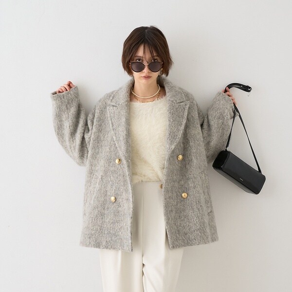 ジャングルジム様専用ソフネット Pコート ピーコート Bellandiウール