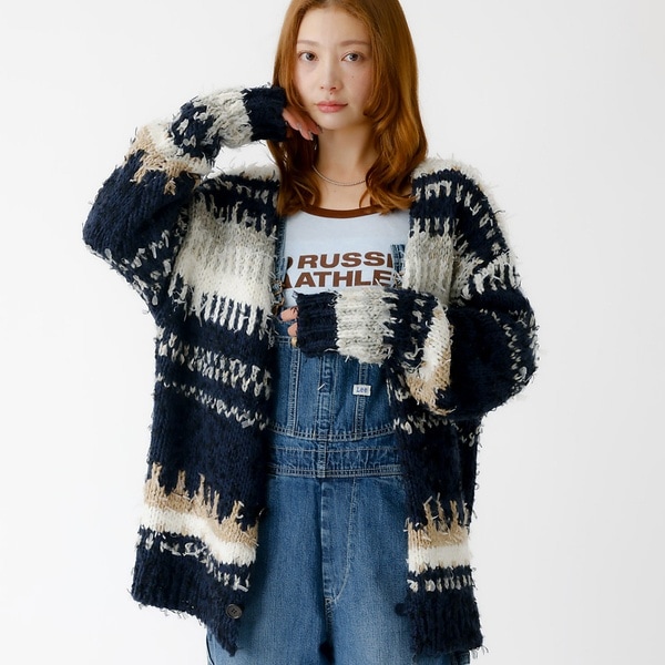 ジョンブル JOHNBULL ガーメントダイカーディガン JM233C04 ガーメント