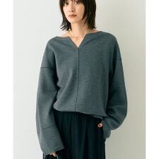 圧縮ニットプルオーバーブラウス