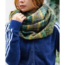 【Pierre Quioc / ピエールキオック】モヘア混チェックストール /