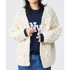 【IRONING / アイロニング】ケーブルニットカーディガン/cable ro