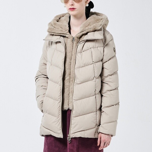 マフラー付きグログランダウン | ルージュ・ヴィフ ラクレ(Rouge vif