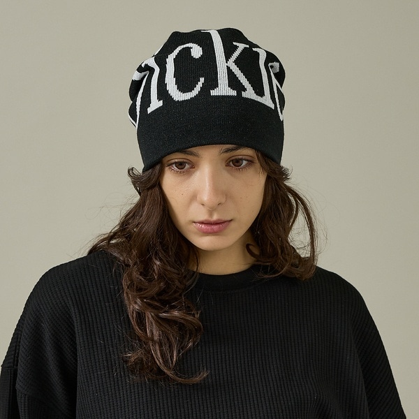 [}C]yDICKIES/fBbL[YzBIG LOGO BEANIE/rbOSr[j/[WEBt NiRouge vif la clej zCg