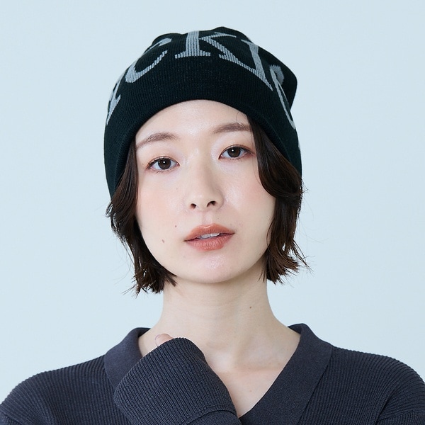 [}C]yDICKIES/fBbL[YzBIG LOGO BEANIE/rbOSr[j/[WEBt NiRouge vif la clej ubN