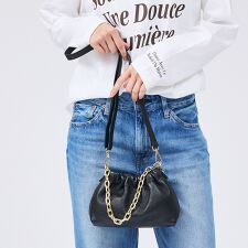 ルージュ・ヴィフ ラクレ(Rouge vif la cle)の【AULENTTI/オウレンティ】2WAYギャザーチェーン付ミニバッグ/ショルダ