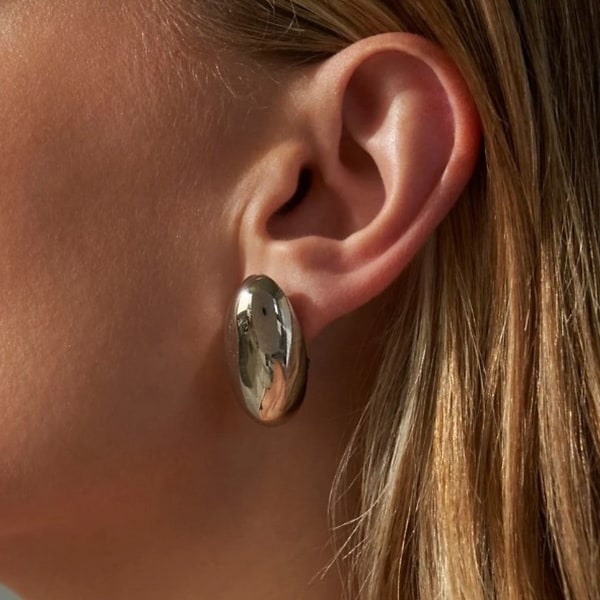 [}C]yLILI CLASPE/NXvzKEIREN DOME EARRINGS/[WEBt NiRouge vif la clej S[h