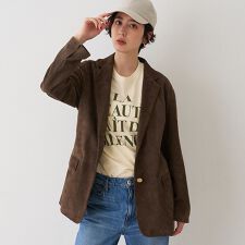 ゴートスエード シングルジャケット