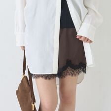 【セットアップ対応】レースサテンショートパンツ