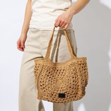 【Swaraj /スワラージ】手編みペーパーラフィアトートBAG/トートバッグ【