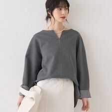 ダブルフェイスプルオーバーブラウス