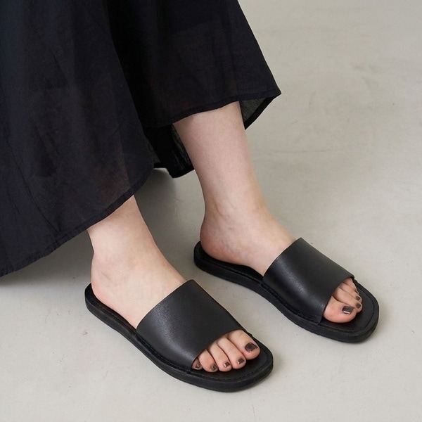 Waa.Studios/ワースタジオ】レザーフラットサンダル XP SANDA