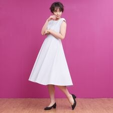 ツィードフィット&フレアワンピース