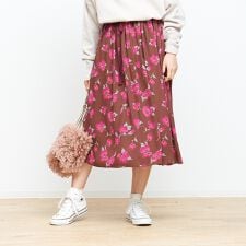 ベルト付きフラワースカート
