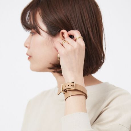 MAISON BOINET レザーバングル | ルージュ・ヴィフ ラクレ(Rouge vif 
