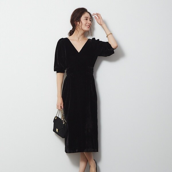 ベルベットカシュクールワンピース | ルージュ・ヴィフ ラクレ(Rouge