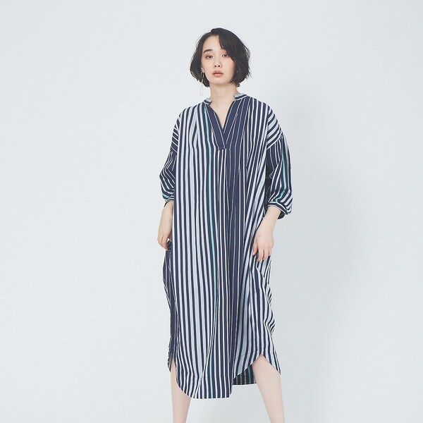 ne Quittez pas】POPLINSTRIPEシャツワンピース | カリテ(qualite