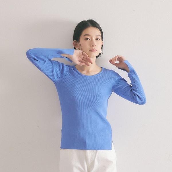 《アンサンブル対応》2WAYリブニットプルオーバー