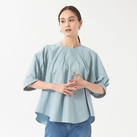 WEB・一部店舗限定】フォルム5分袖ブラウス | カリテ(qualite 