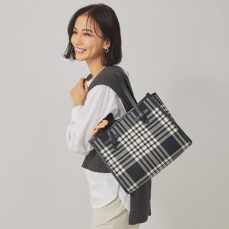 GIANNI CHIARINI】MARCELLAチェックトートバッグ | カリテ(qualite 