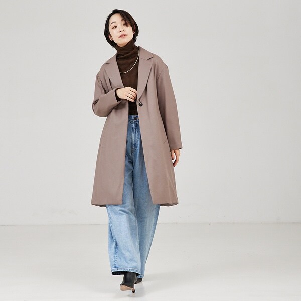 カリテ　ウール中綿チェスターコート　38 新品　アイボリー カリテ ウール中綿チェスターコート 38 新品 アイボリー qualite