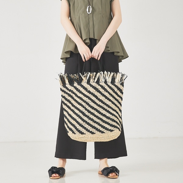 ◆BAGMATI レザーコンビ かごバッグ ラフィア ◇BAGMATI レザーコンビ かごバッグ ラフィア BAGMATI レザーコンビ