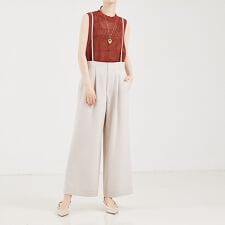 カリテ(qualite)のリネンライクサスペンダーパンツ