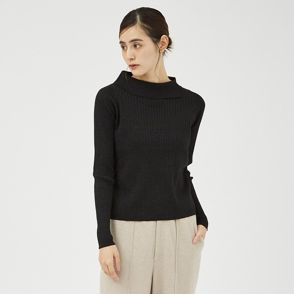 サイドスリットカラーリブニット | カリテ(qualite) | マルイウェブ