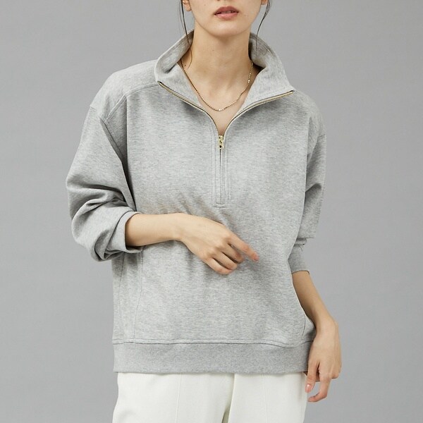 オーラリーのハーフジップスウェット aw AURALEE ELASTIC HIGH GAUGE