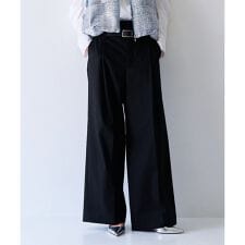 TCツイルWループタックワイドパンツ