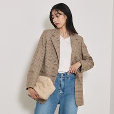 【セットアップ対応】TWツイルチェックテーラードJK【予約】