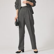 【セットアップ対応】ツイードタックテーパード