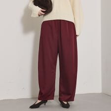 ジョーゼットサテンワイドパンツ【予約】