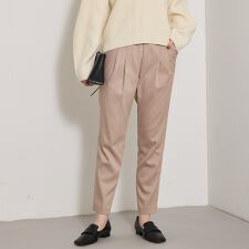 【2WAYタックパンツシリーズ新素材！】ウォームサテンタックパンツ