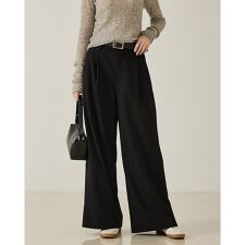 【大人のワイドパンツ】ウーリッシュツイルパンツ