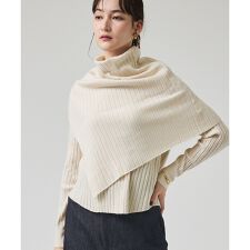 ラスト在庫入荷！今ある在庫のみ！【新色追加！25AW】アシメスヌードリブニット/