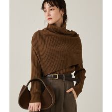 【新色追加！25AW】アシメスヌードリブニット【予約】