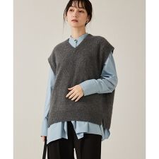 【重ね着を格上げ】フォックスウールジレ