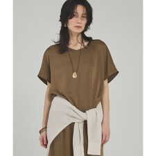 【接触冷感＆吸水速乾】クールサテンブラウス/セットアップ対応【予約】