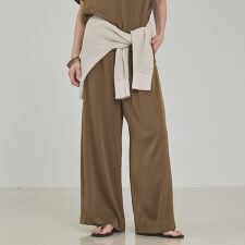 【接触冷感＆吸水速乾】クールサテンパンツ/セットアップ対応【予約】