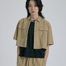 【接触冷感＆透湿＆撥水＆UVカット】ナイロンタスランショートシャツ/セットアップ