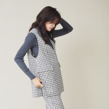 カリテ(qualite)の【セットアップ対応】モールチェックベスト