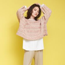【ITALY】ショートワイドリブニット