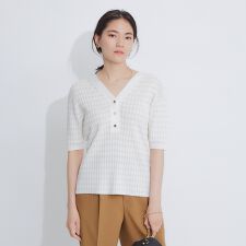 2WAY Vネックアシメニット