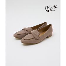 撥水レザーローファー