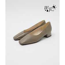 撥水レザーパンプス