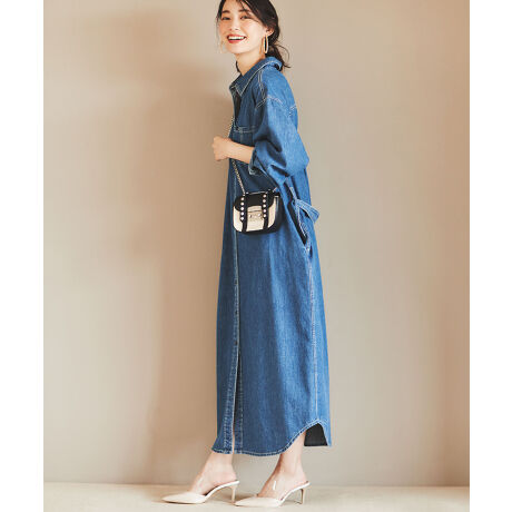 綿１００ ロング丈デニムワンピース ラナン Ranan ファッション通販 マルイウェブチャネル