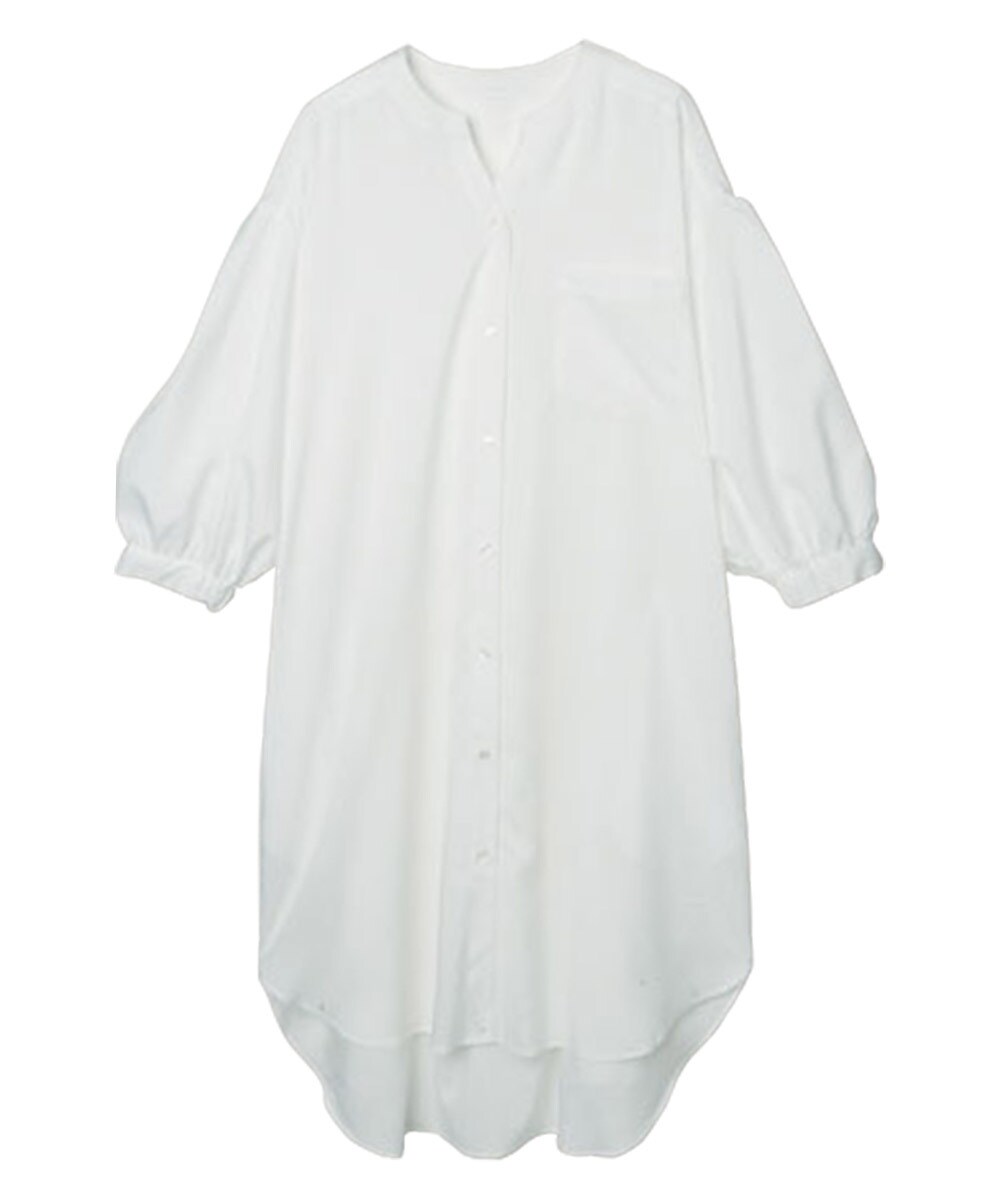 ロング丈シャツブラウス