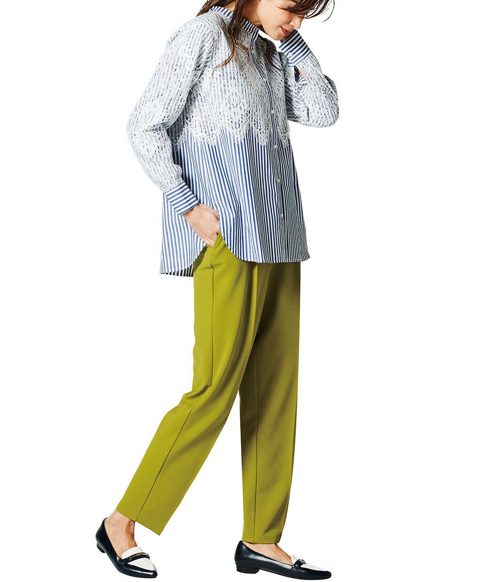 レース使いストライプシャツ | ラナン(Ranan) | マルイウェブチャネル