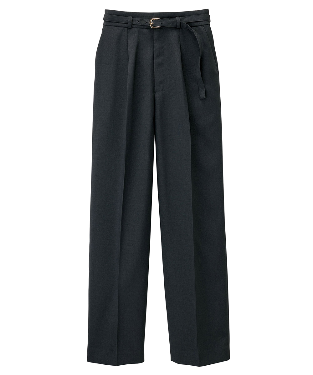 洗える！ベルト付ワイドパンツ